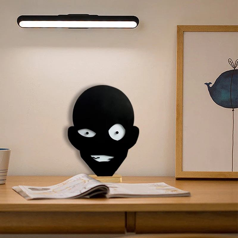 Conan Small Black Night Light Prisoners In Black Lampshade Detective Rechargeable Bedside Lamp Led Creative Table Lamp