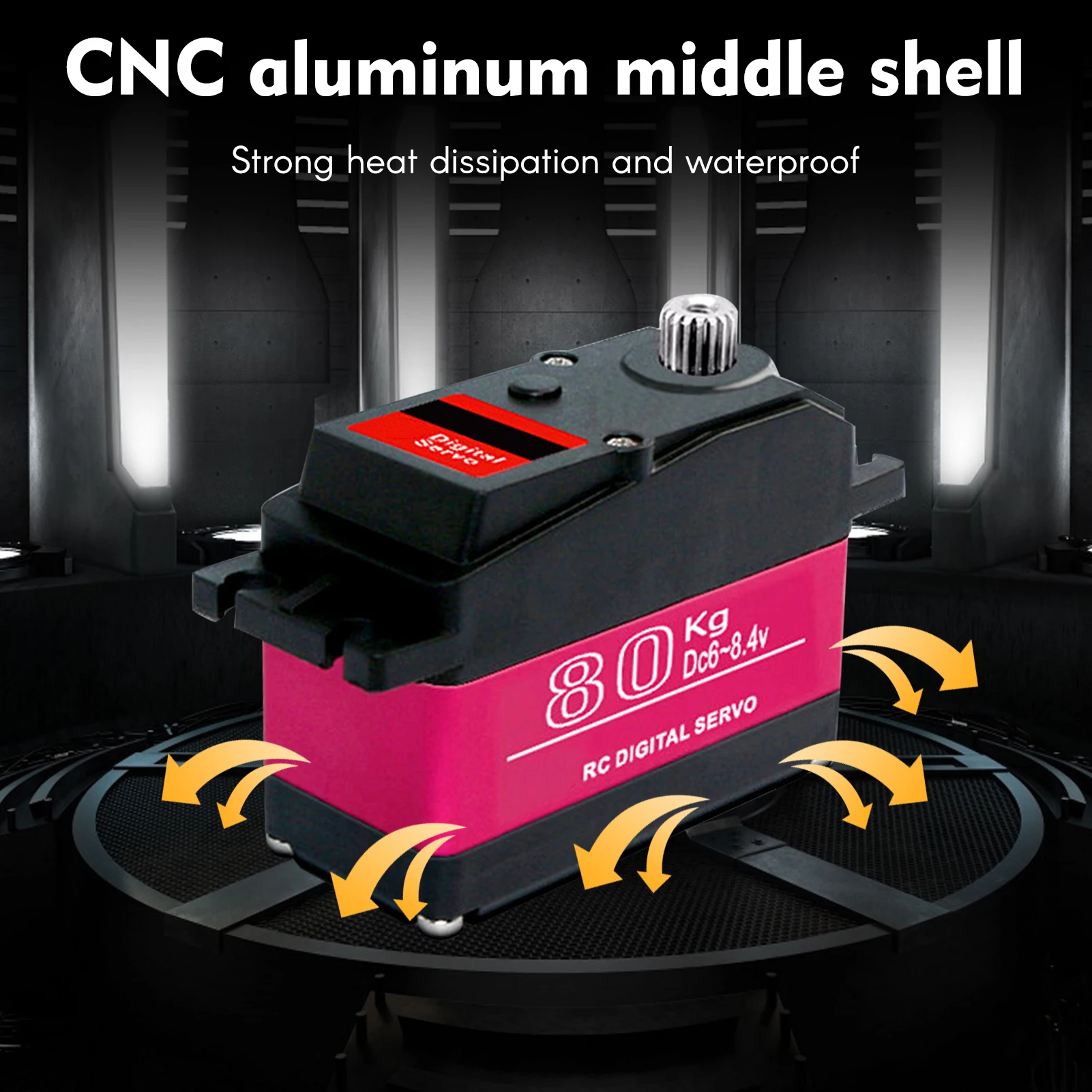 Digitale Servo 80kg Metal Gear Waterdichte Vervangingen voor 1/5 HPI RC Auto Baja Auto Digitale Servo met metalen tandwiel