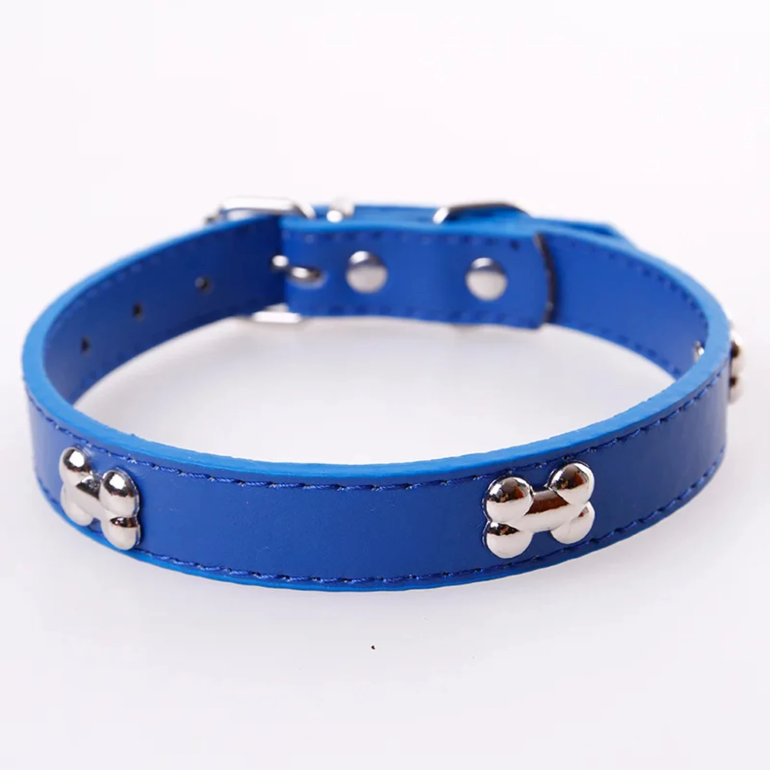 Bone Leather Durable Pet Dog Collar Pet Supplies Accessories Neck Strap Collar  Dog Puppy Pug Collars  Small Large Dogs Bow dog