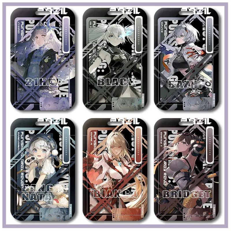 2025 GRAY RAVEN:PUNISHING Lucia Crimson Abyss Card Holder Business Bank Retractable Credit Cards ID Holders Protective Sleeves