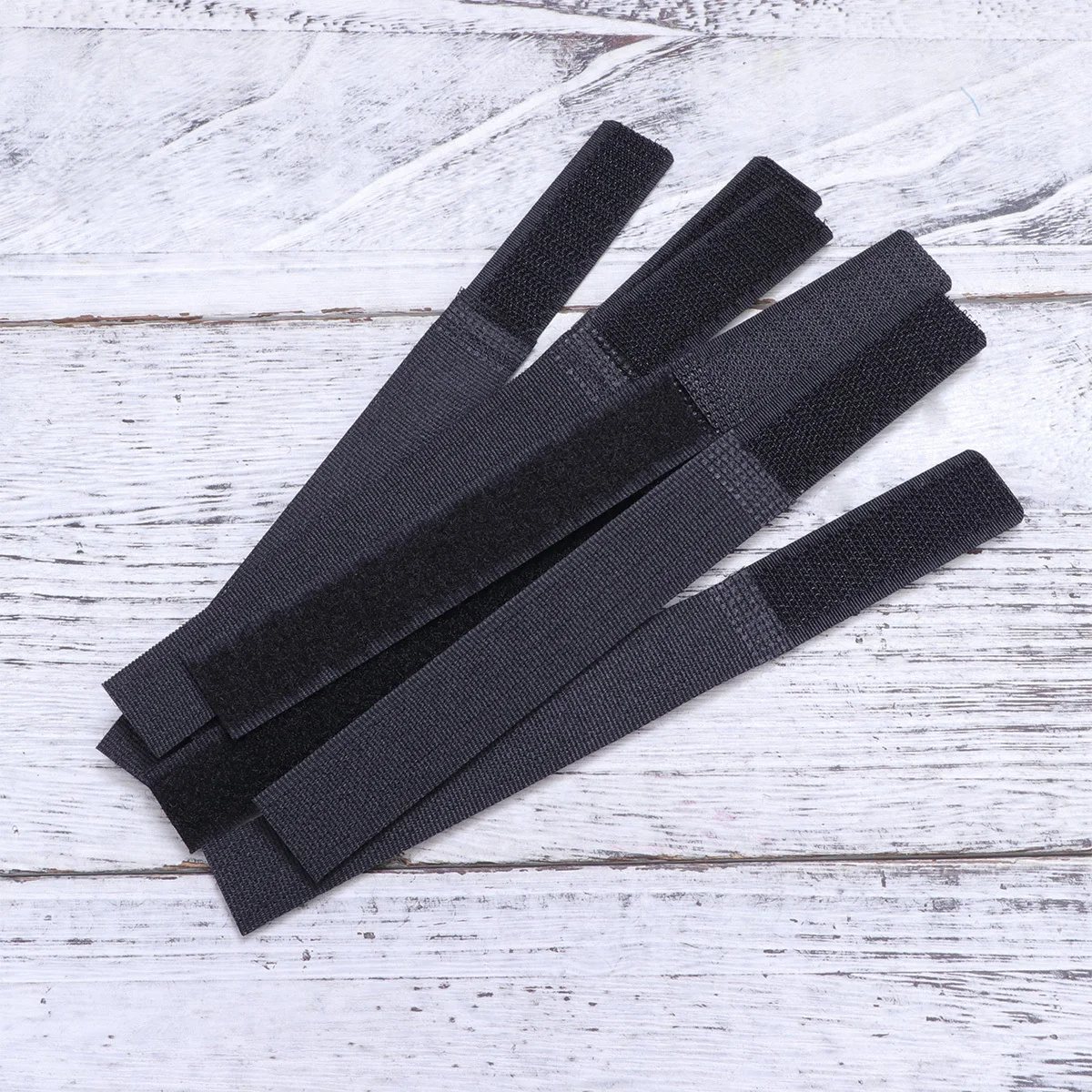 

10 pcs 2X18Cm Black Reusable Hook Loop Strap Cable Ties For Organizing Wires Cords Audio Coaxial Electrical Cables