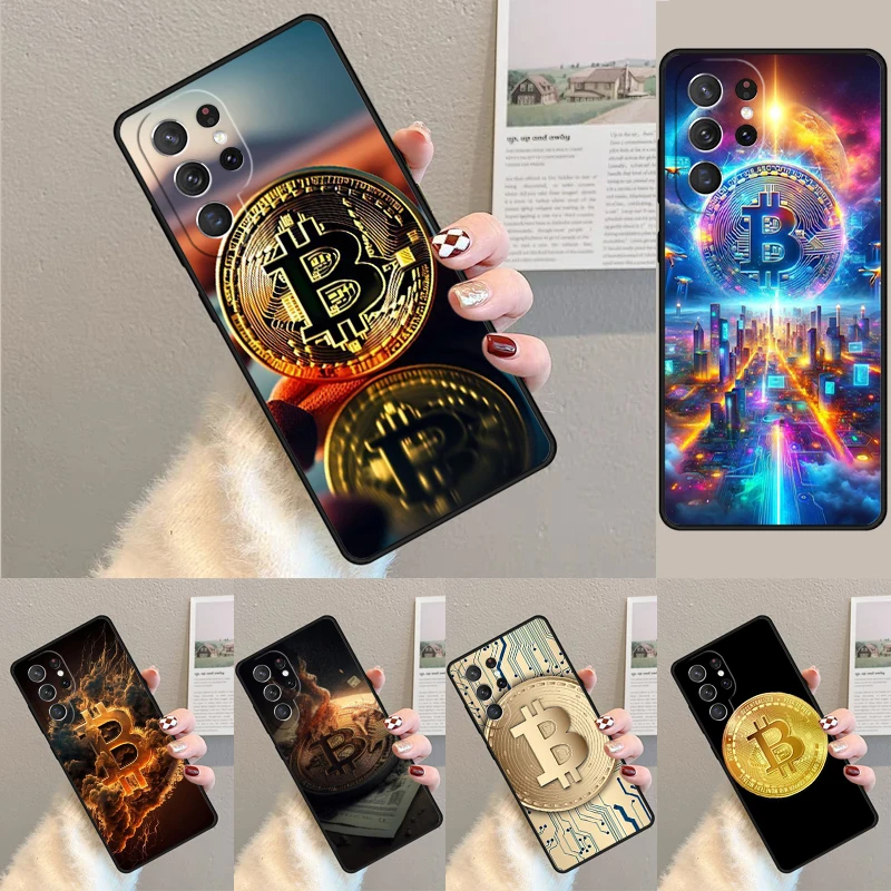 Bitcoin BTC Soft-Handyhülle für Samsung Galaxy Note 10 Pro S26 Ultra S23 S24 FE S25 S21 S22 PLUS stoßfeste Hülle
