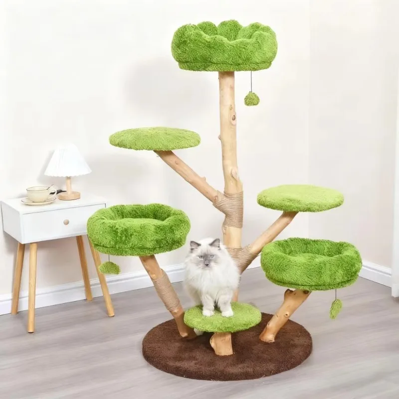 Modern style cat tree with jumping platform scraping frame climbing frame claw grinding nest pet supplies carton packaging