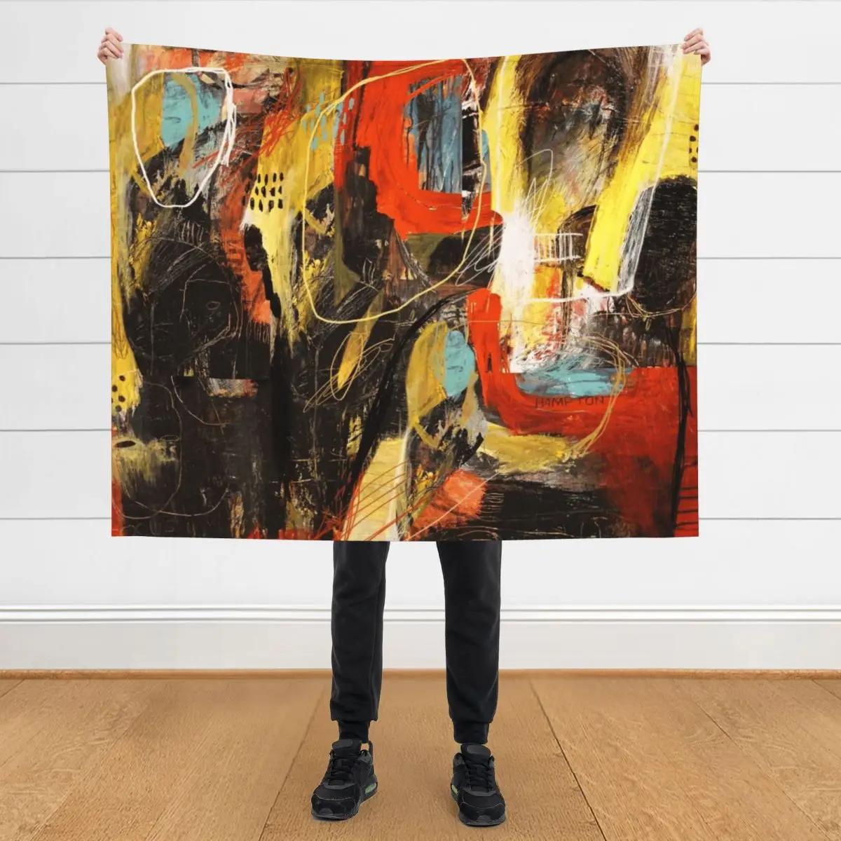 

The Family Fire - Abstract Painting Throw Blanket Bed Fashionable Furry blankets and throws Hairy Blankets