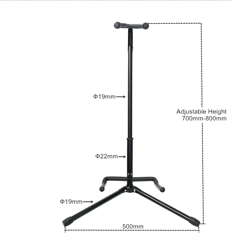 Stainless Steel/Iron/Plastic/Rubber, Universal Bass Stand, Portable Folding Guitar Stand