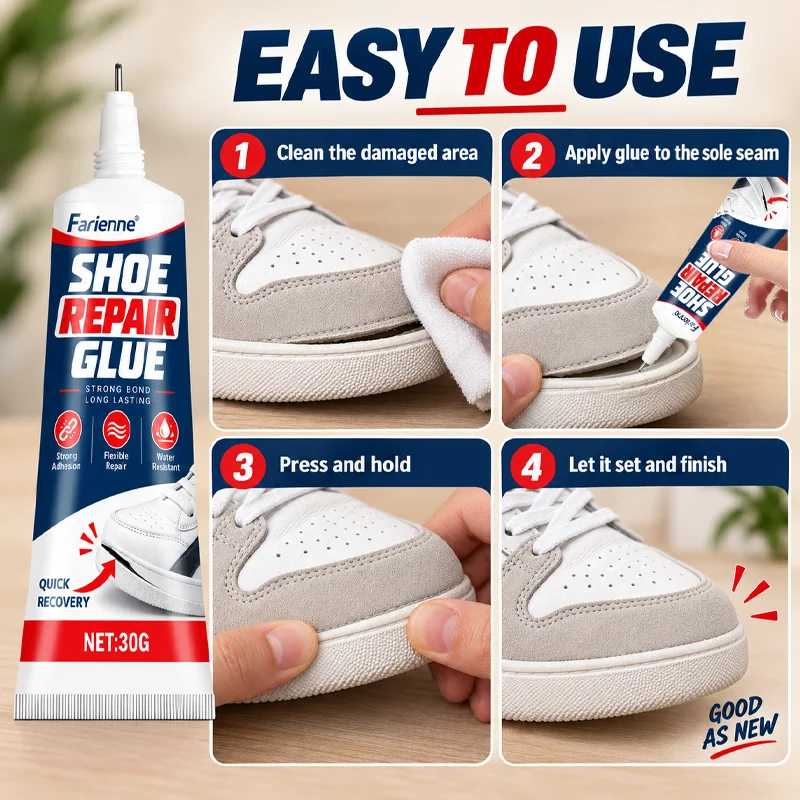 Farienne Shoe Repair Glue Strong Bond Adhesive For Sole Sneakers Boots Leather Footwear DIY Repair view 5