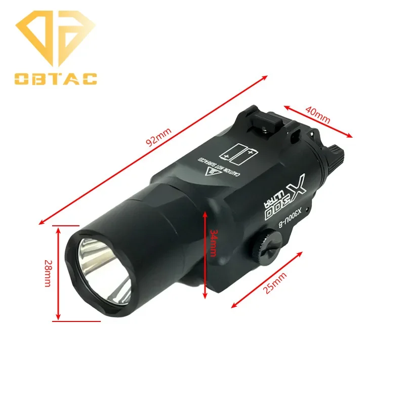 SOTAC Tactical X300U-B X300UB Scout Light Airsoft Weapon Hanging Light Strobe LED Hunting Metal X300U-B Flashlight Fit 20mm Rail