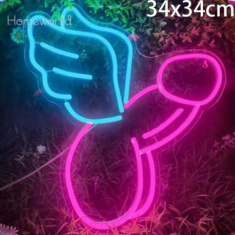 

Sexy Man Neon Sign Led Lights Bedroom Personalized Anime Room Taste Male Genital Organ ART Wall Decor Cave taste neon wall lamp