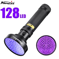 128LED 395nm UV Flashlight Ultraviolet Curing Torch Money Ore Cat Dog Pet Stains Scorpion Fluorescent ink Marker Detector light