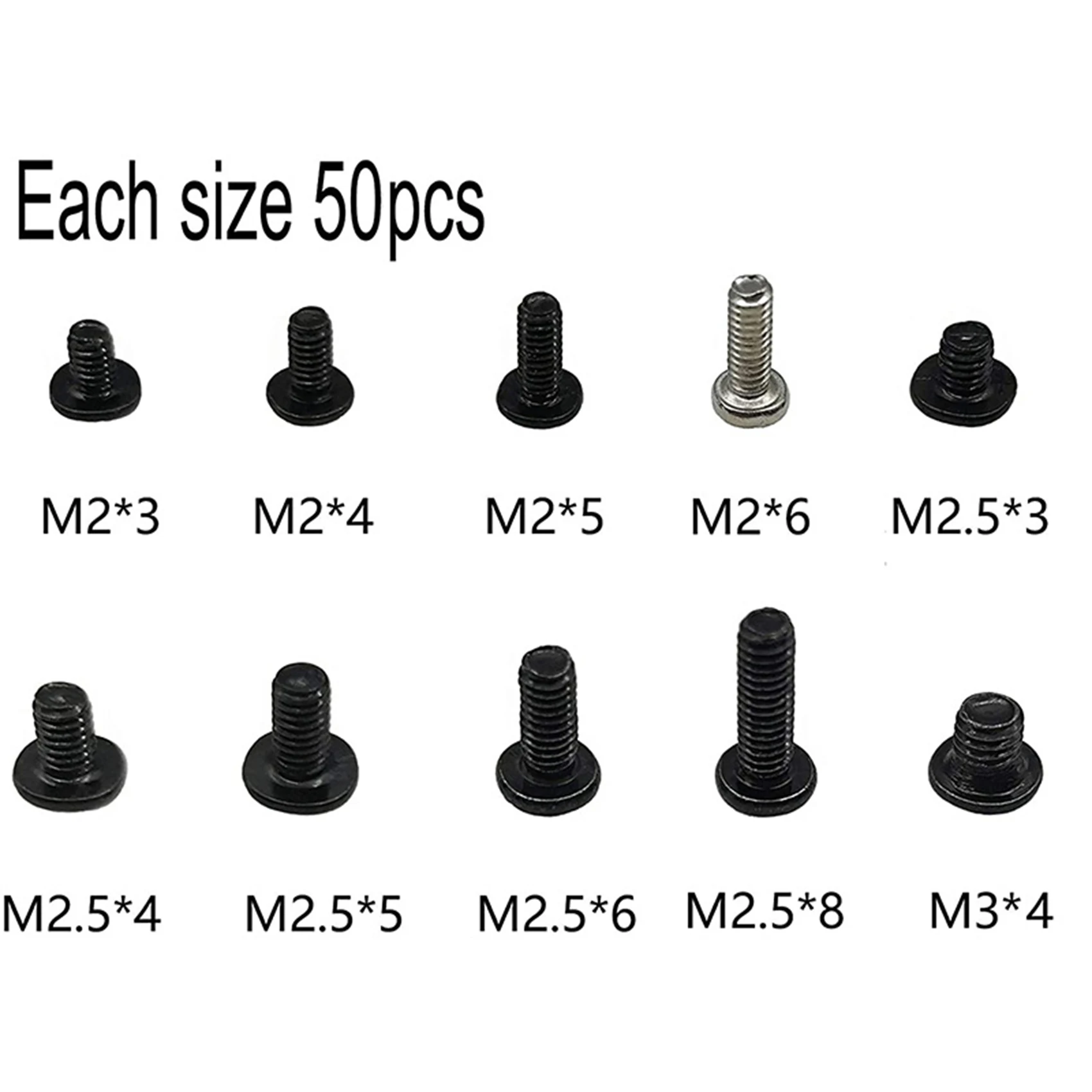 -ABKM 1000Pcs M2 M2.5 M3 Laptop Notebook Computer Screw Kit Set For IBM HP Dell Lenovo Sony Toshiba Gateway Acer