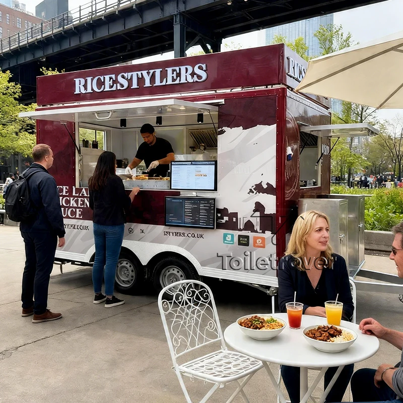 

New Design Fully Equipped Food Trailer Mini Mobile Food Truck Trailer Ice Cream Fast Food Trucks for Outdoor Catering Events