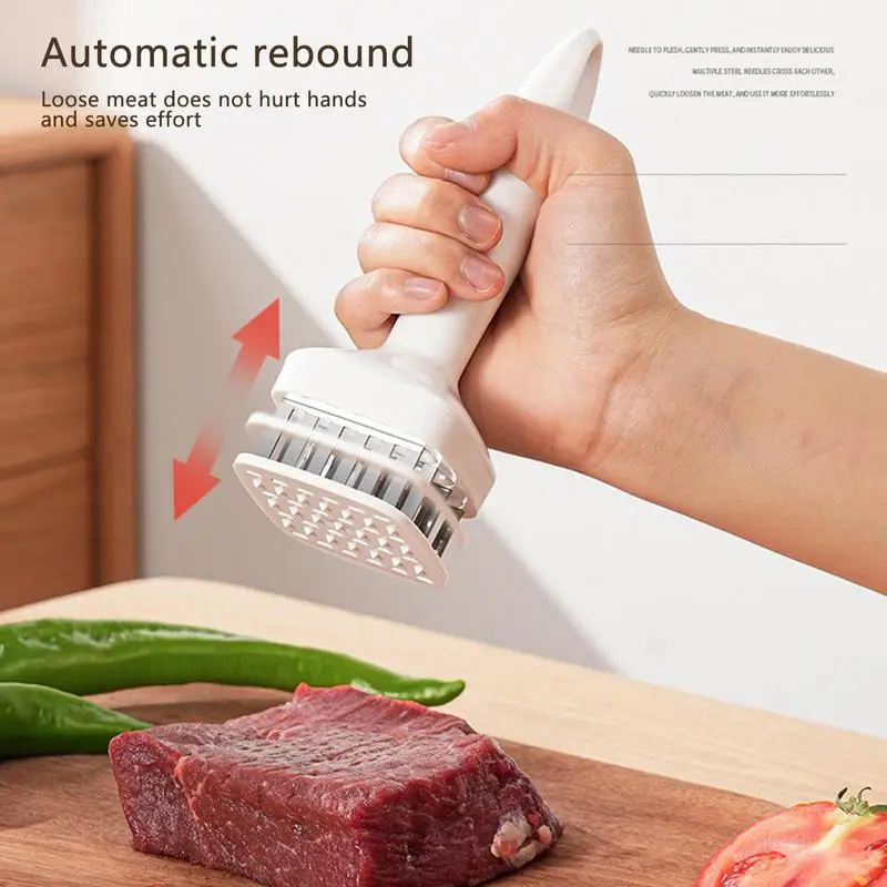 1Pc Meat Tenderizer Needle Stainless Steel Meat Tenderizer Hammer Steak Pork Turkey Poultry Hammer Kitchen Cooking Accessories