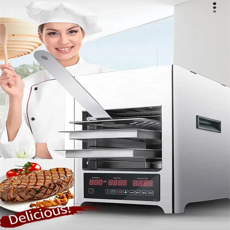 Novo CY-18 churrasqueira elétrica para churrasco doméstico comercial churrasqueira de aço inoxidável grelha de alta temperatura máquina de bife