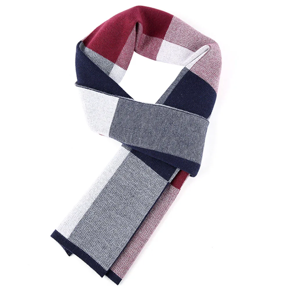 

Thick Warm Scarf for Men Large Size Soft Plaid Design Winter Neck Scarves Wool Cashmere Mens Fashion Cold Weather