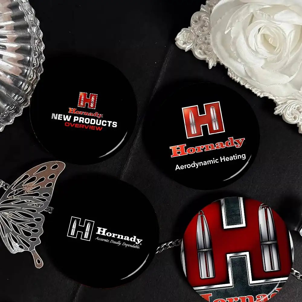 Ammunition Brand H-Hornady M-Manufacturing C-Company 32/44/58MM Customizable Button Pins Cute Funny Badge Jewelry Decor Gifts