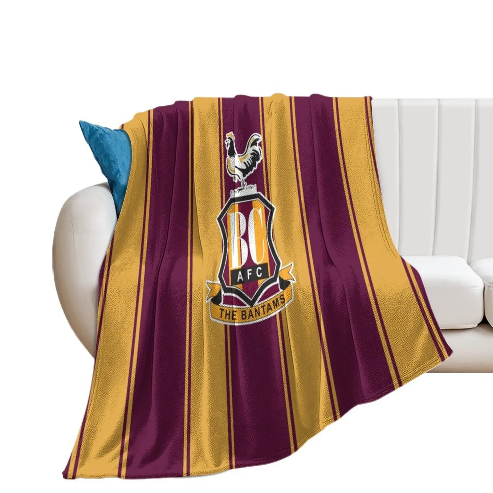 

Bradford City AFC Throw Blanket Tourist Blankets Sofas Of Decoration Heavy warm for winter Blankets