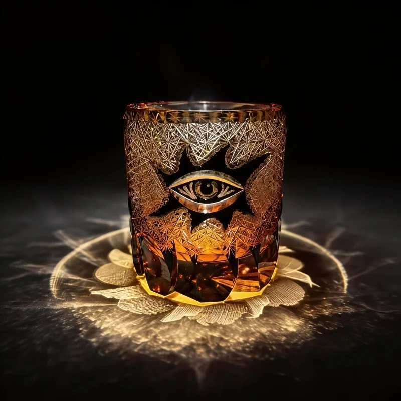 Amber Devil'S Eye Crystal Whiskey Glass Luxury Limited Edition Collection level handwork Wineglass Wine Cup Dropshipping