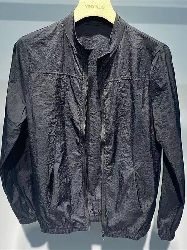 

Легкая дышащая модная летняя новинка: куртка телесного цвета для мужчин и женщин, повседневная свободная верхняя одежда для защиты от солнца