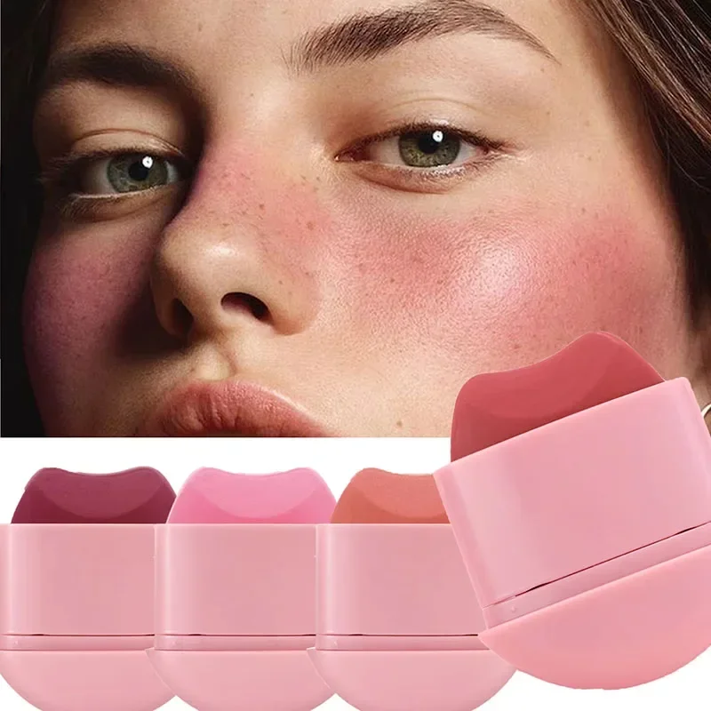 Dual-Use-Lippen, Wangen, Rouge, Balsam-Stick, leicht zu verwischen, Wangenlippen, getönt, feuchtigkeitssparend, natürliches, langanhaltendes, mattes Make-up, einfarbig