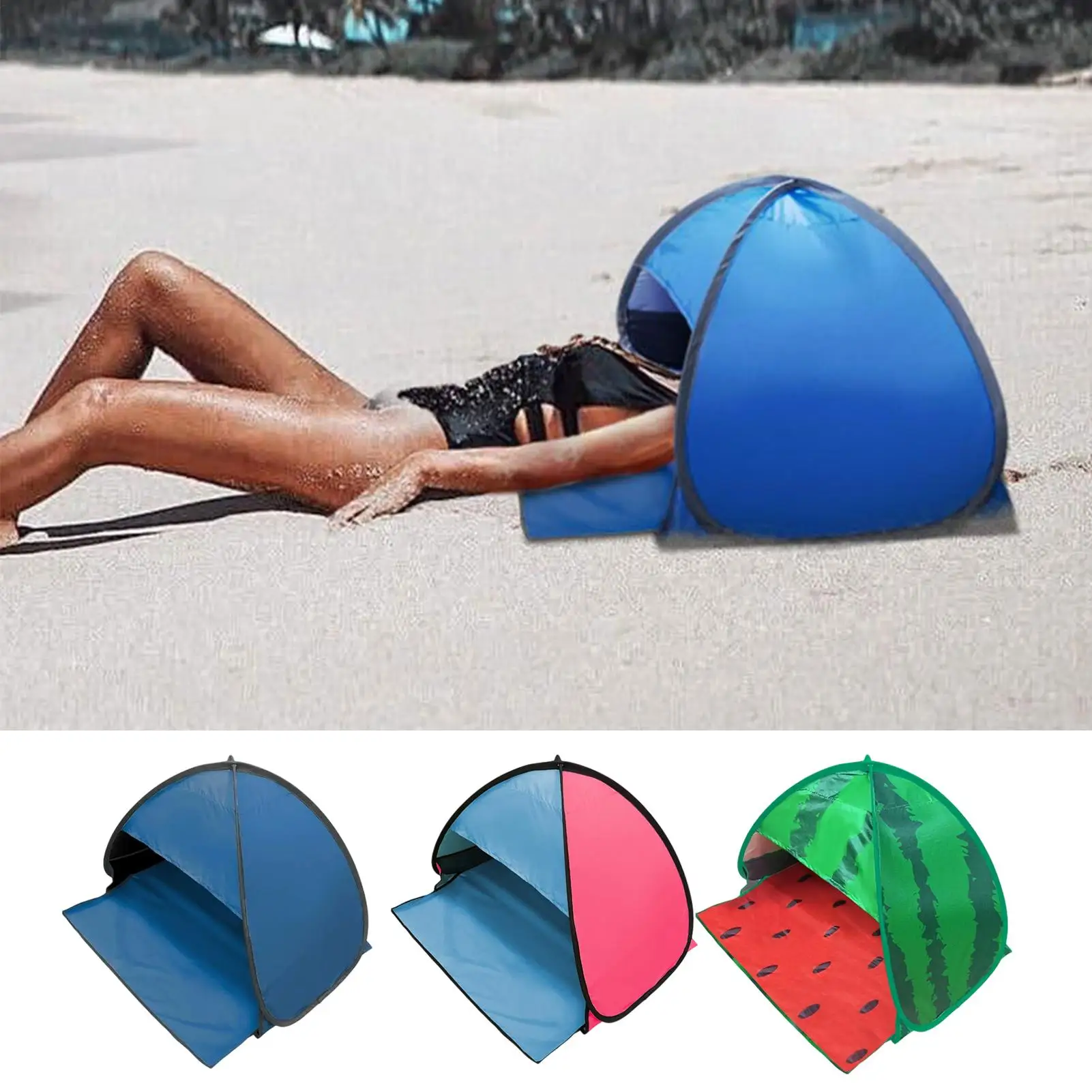

Beach Head Protection Sunscreen Small Tent Outdoor Headrest Sunshade Tent Instant Sun Canopy with Zippered UV Shade Canopy
