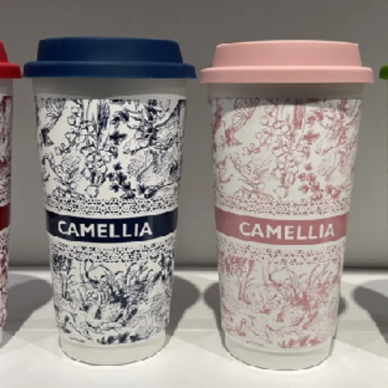 Ceramic Coffee Mug Portable Water Cup with Silicone Lid Large Capacity Milk Tea Cup Office Home Dust-proof Mugs Drinkware