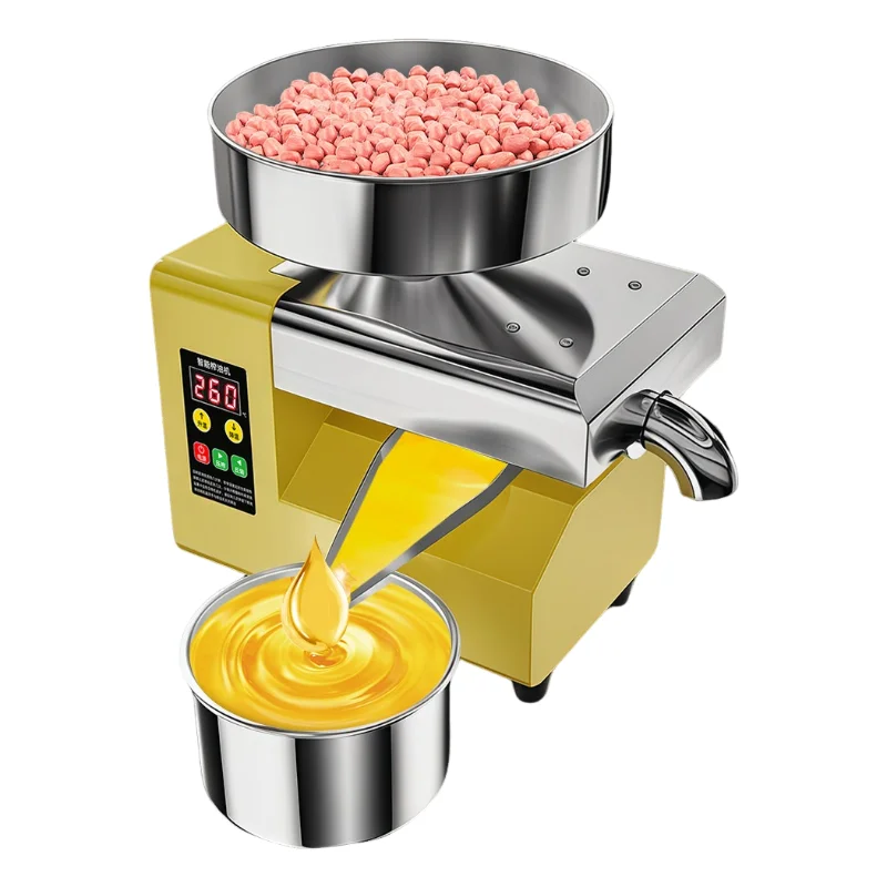 220V/110V Household Oil Press KOTUMY, Full Auto Multifunctional Cold Hot Press Machine for Home and Small Business