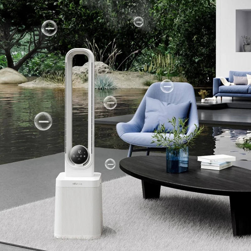 

HEPA Bladeless Tower Fan with Air Purifier‌ - Ultra-Quiet Nursery-Certified Cooling Negative Ion Generator & Remote Control