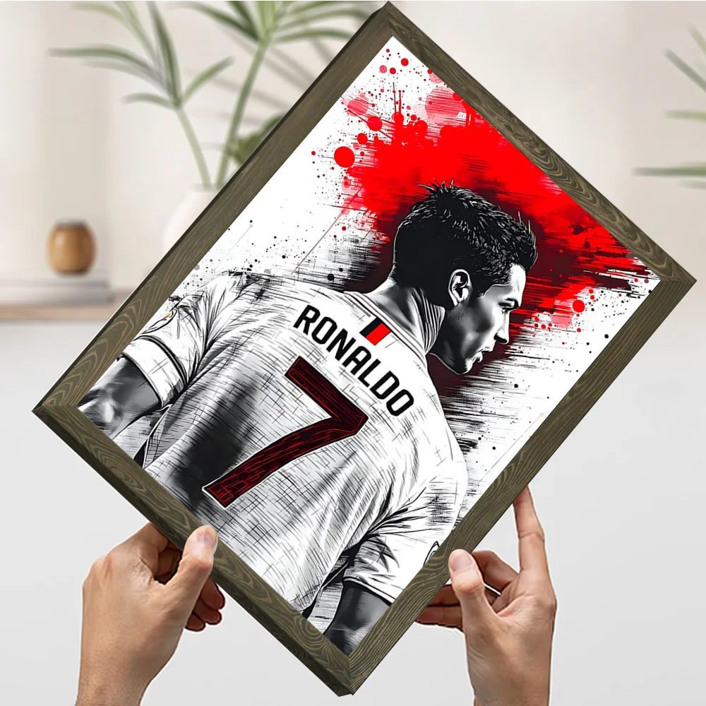 Cristiano Ronaldo Soccer Jersey Art Printing Poster Customizable Pictures Wall Art Canvas Painting for Home Decorations Mural view 3