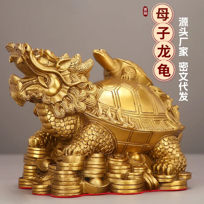 Brass Figurine, Eight Trigrams , Auspicious , Money , Dragon Head Turtle, Mother And Chil