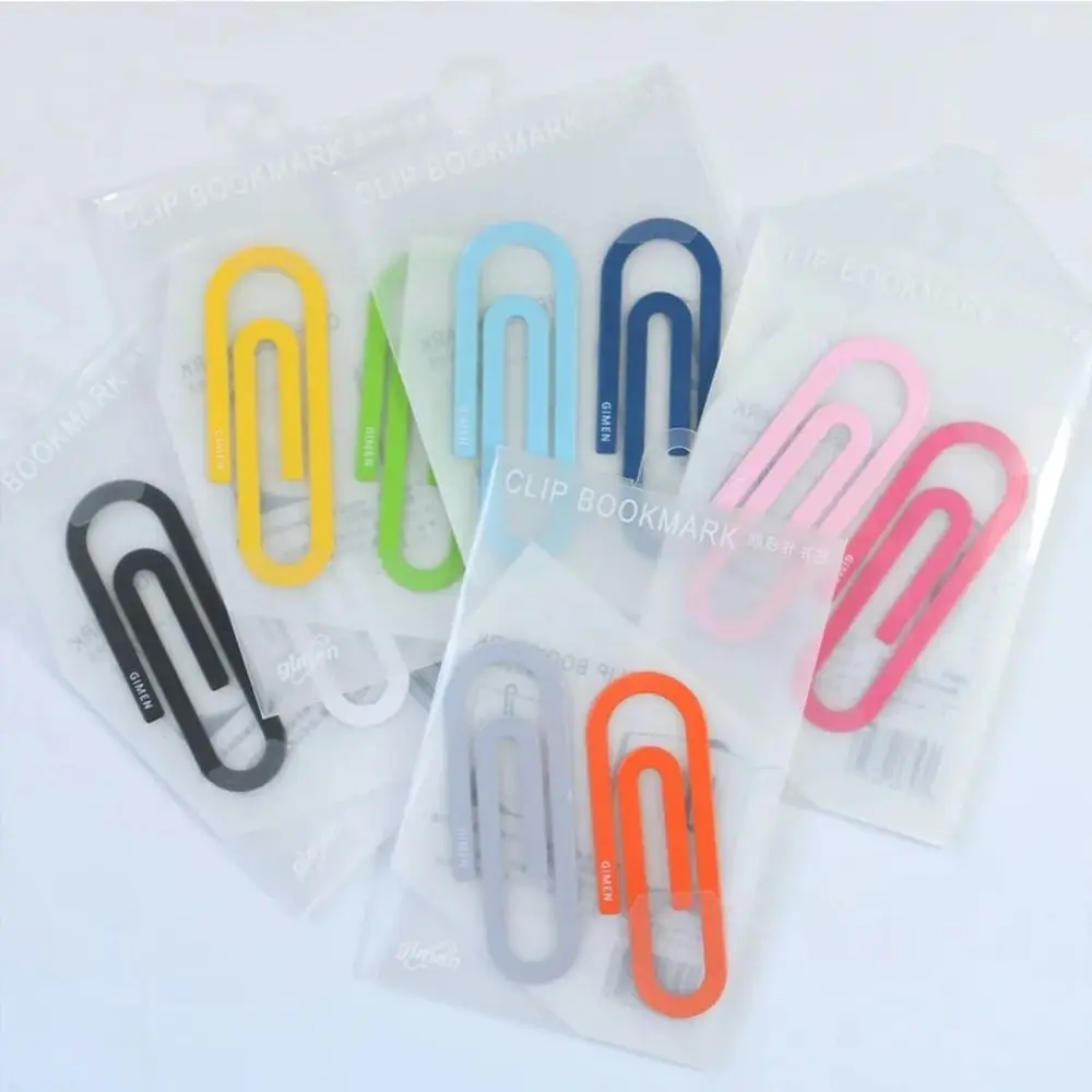 2pcs Creative Paperclips Bookmark Colorful Korean Version Metal Large Bookmark Planner Clips Giant Gate Iron Cute Paper Clip