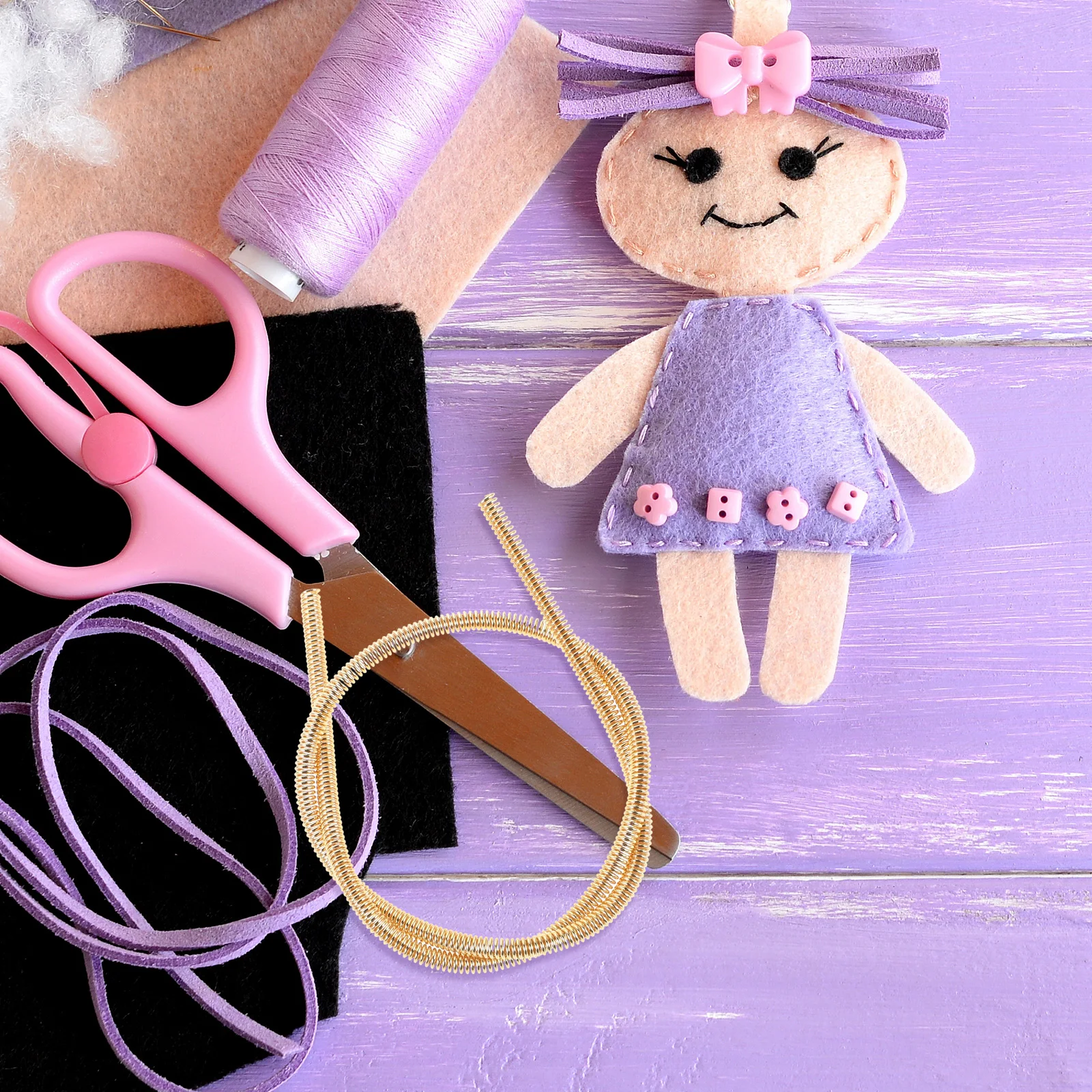 

4 Pcs Metal Jewelry Accessories Copper Plated Flexible Spring Wire Craft Supplies Handmade Bracelet for Jewelry