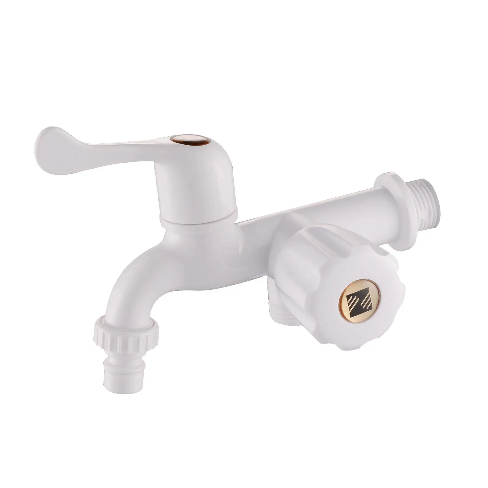 Wall Mounted Washing Machine Water Faucet Tap with Dual Outlet for Garden Bathroom Kitchen Hose