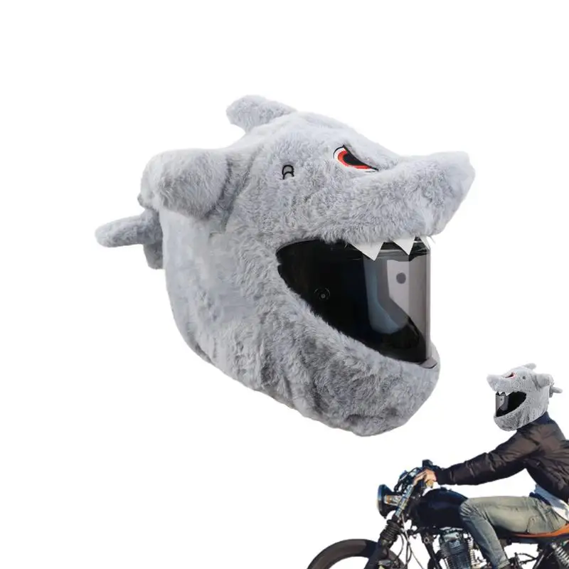 Plush Hard Hat Cover Shark Shape Plush Cover For Hard Hat Protector helmets Decoration Supplies For Motorcycle