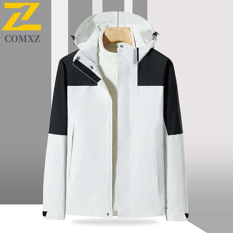 

EIAO 3-in-1 Unisex Windbreaker High-Quality Zipper Waterproof Windproof Jacket Hiking Camping Thermal Lightweight Outdoor Coat