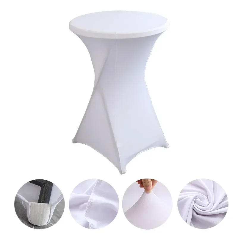 Hotel Bar Lycra Birthday Party Show Decoration Western Party Banquet Table Cloth Wedding Cover Cocktail Spandex Round High