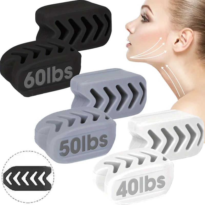 40/50/60LBS Silicone Jaw Exerciser Ball Detachable Jaw Trainer Face Facial Muscle Trainer Jaw Chew Ball Training