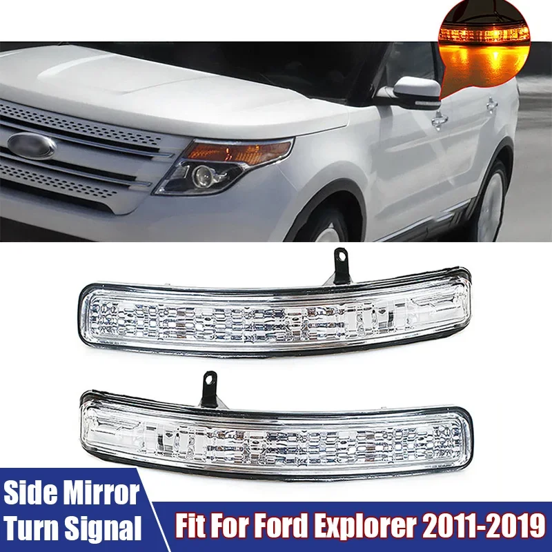 LED Side Rearview Mirror Turn Signal Lamp Fit For Ford Explorer 2011-2019 BB5Z-13B375-A, BB5Z-13B374-A Car LED Reversing Light