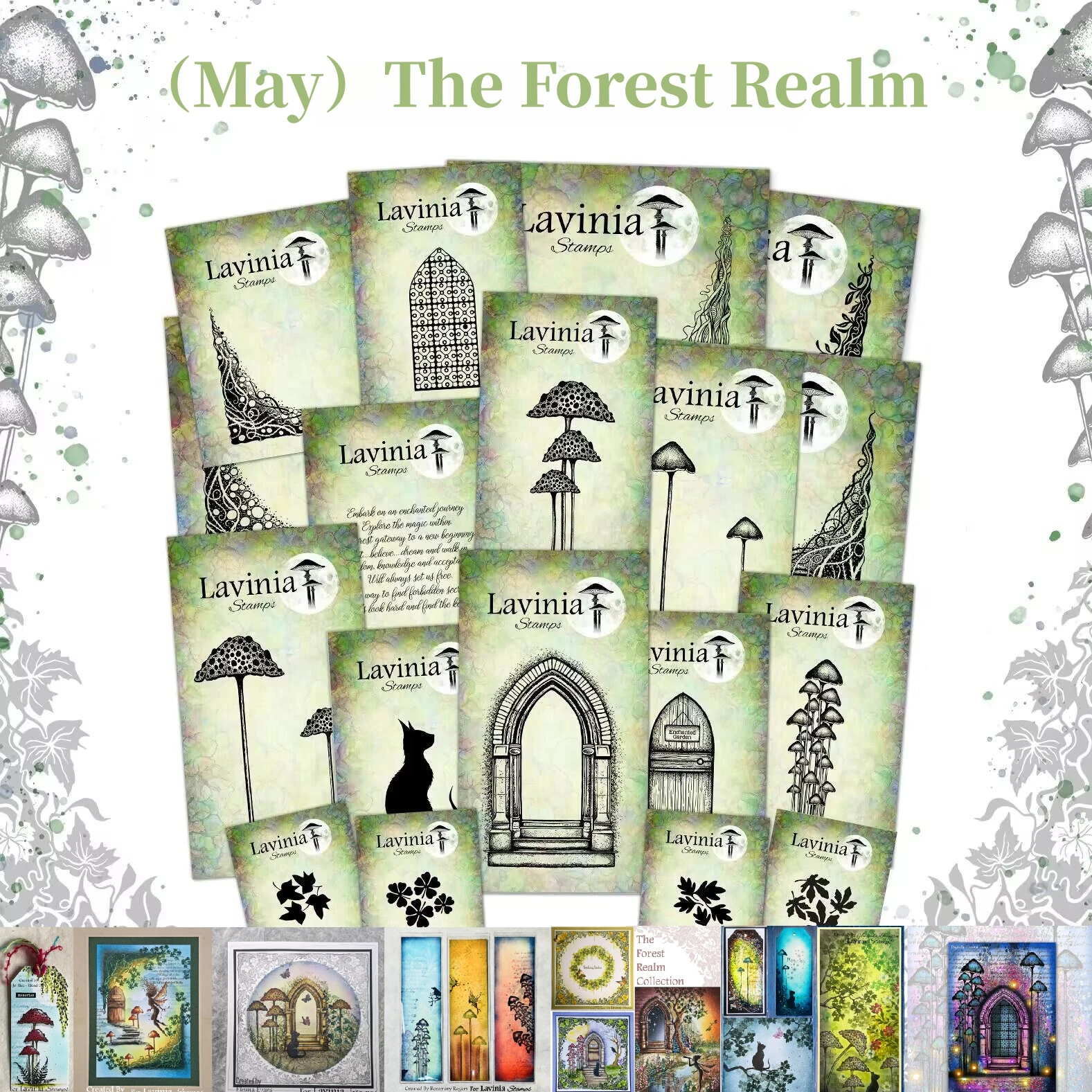 The Forest Realm Collection Clear Stamps New Mini Garden Flower Stamp for DIY Making Card Scrapbook Paper Craft Template