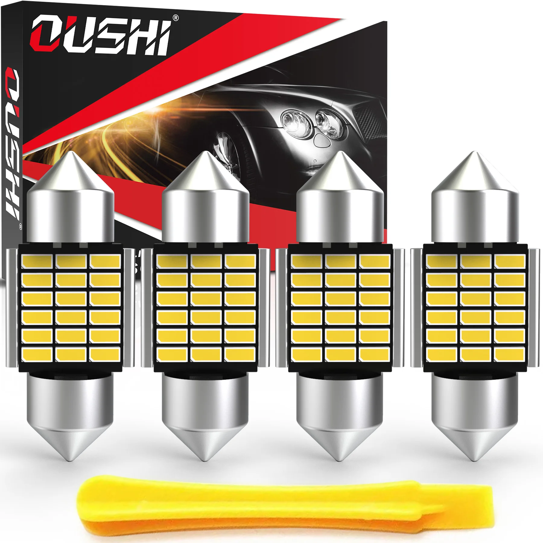 

OUSHI 4 шт. 31 мм 36 мм 39 мм 41 мм гирлянда автомобильного светодиодного внутреннего освещения двери Plug and Play DC 12 В для Mini Cooper Clubman