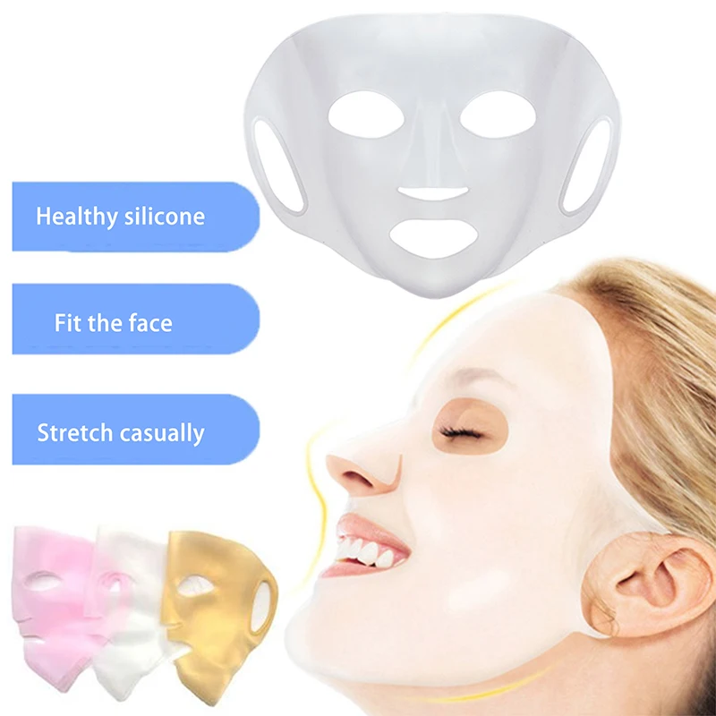 3D Silicone Mask Face Women Skin Care Tool Hanging Ear Face Mask Gel Sheet Reusable Lifting Anti Wrinkle Firming Ear Fixed Tools