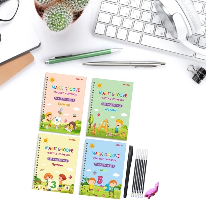 Sách Luyện Tập Viết Có Thể Tái Sử Dụng Cho Trẻ Em F3MA - Lý Tưởng Để Học Thư Pháp Tại Nhà