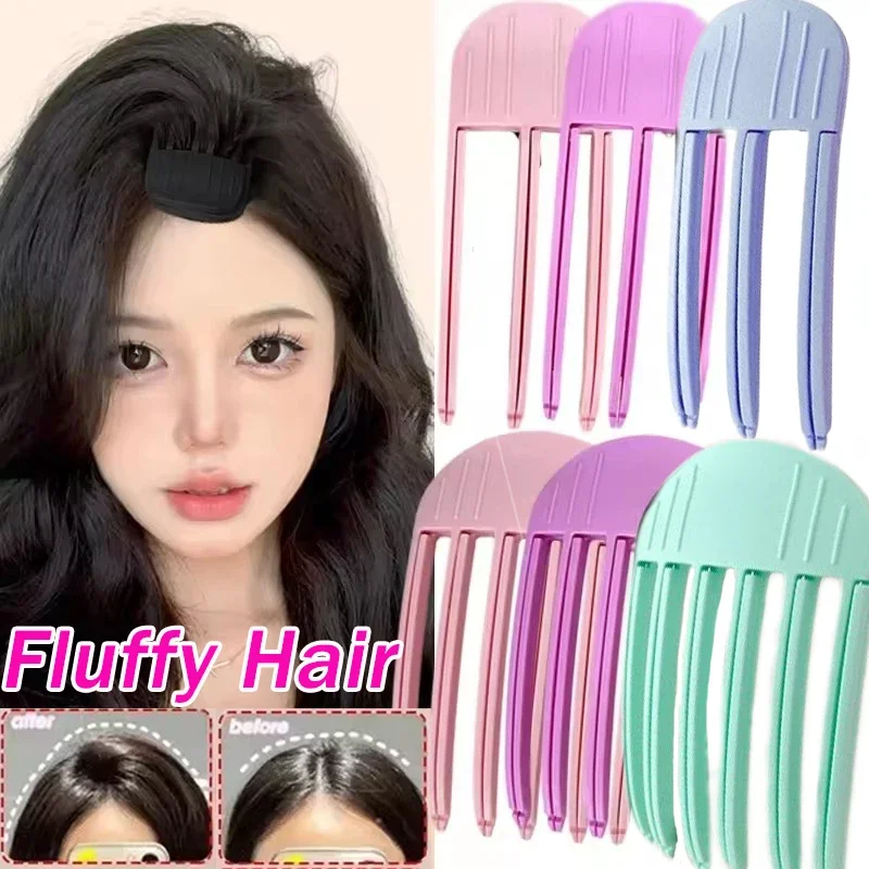 1pcs Fluffy Hair Roots Clips Comb Wind Sculpting Combs Natural Volume Curl 3 Teeth 6 Teeth High Skull Top Artifacts Wind Comb