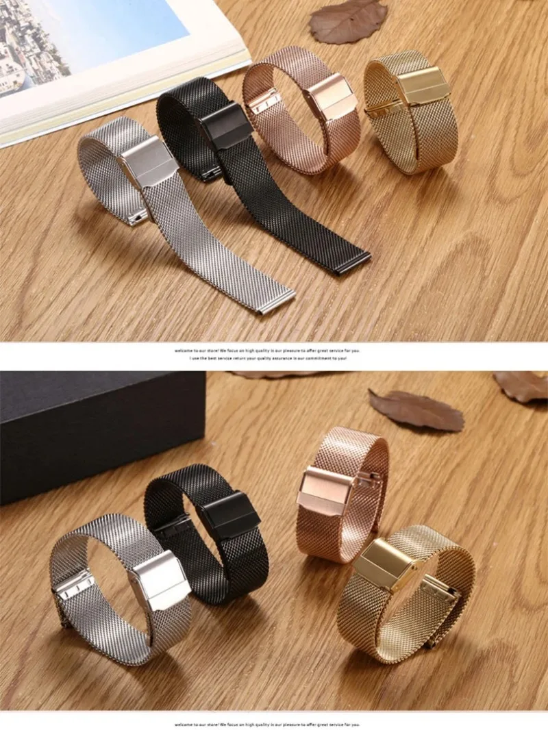 For DW Watch Steel Band Mesh Strap for Daniel Wellington Watch Band Metal Ultra-thin Universal Stainless Steel Bracelet 10-22 mm image 6