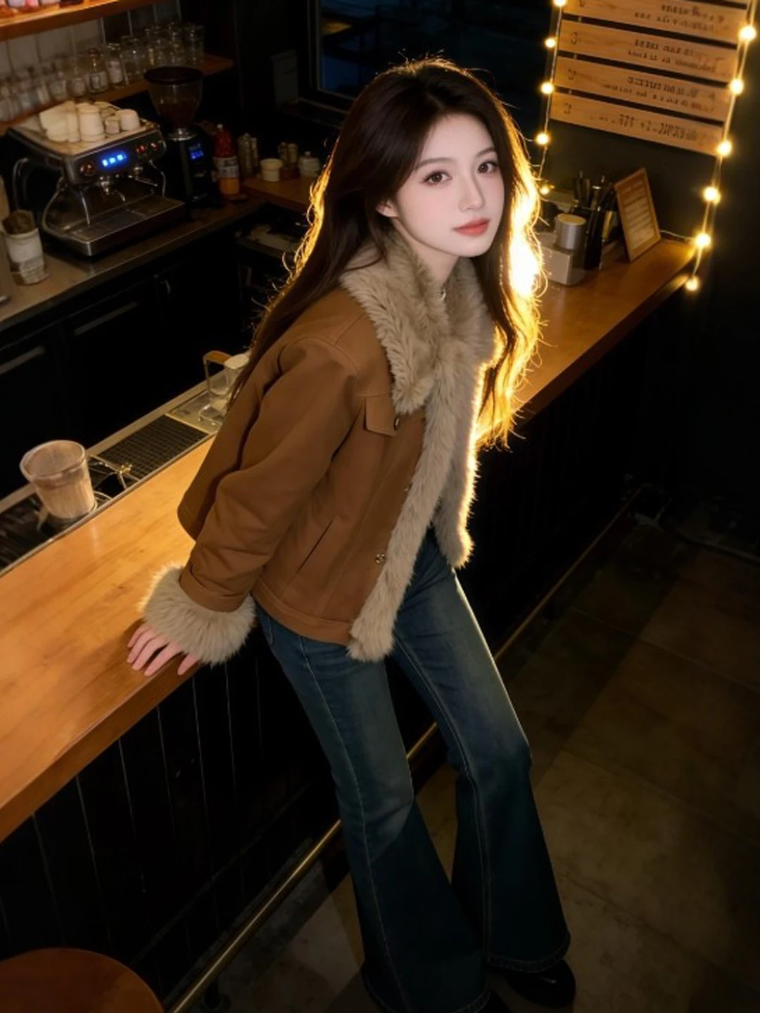 

Retro Sli ort Coat Loose Fit Faionable Spring 2026 New Arrival Women's Jaet Warmth Guaranteed Straight Cut Design