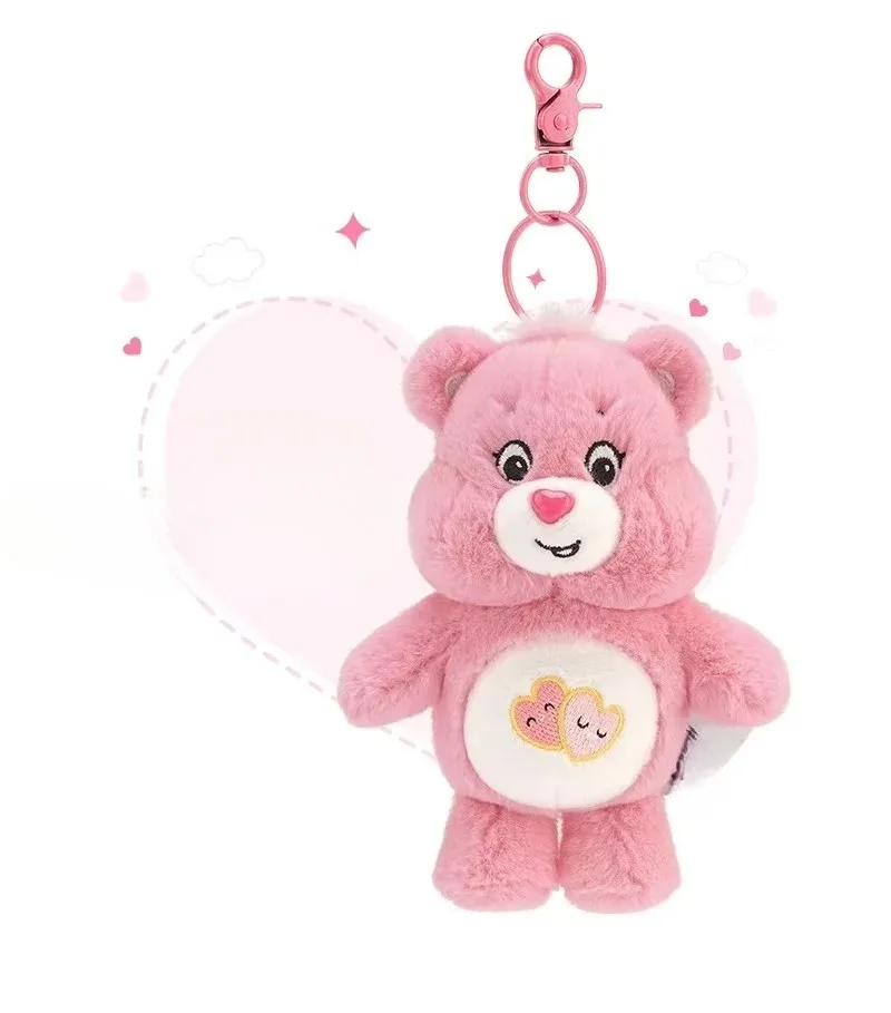 2025년 신상품 레인보우 베어 플러시 토이 키체인 케어베어 인형 키체인 휴일 생일 선물 가방 펜던트 참
