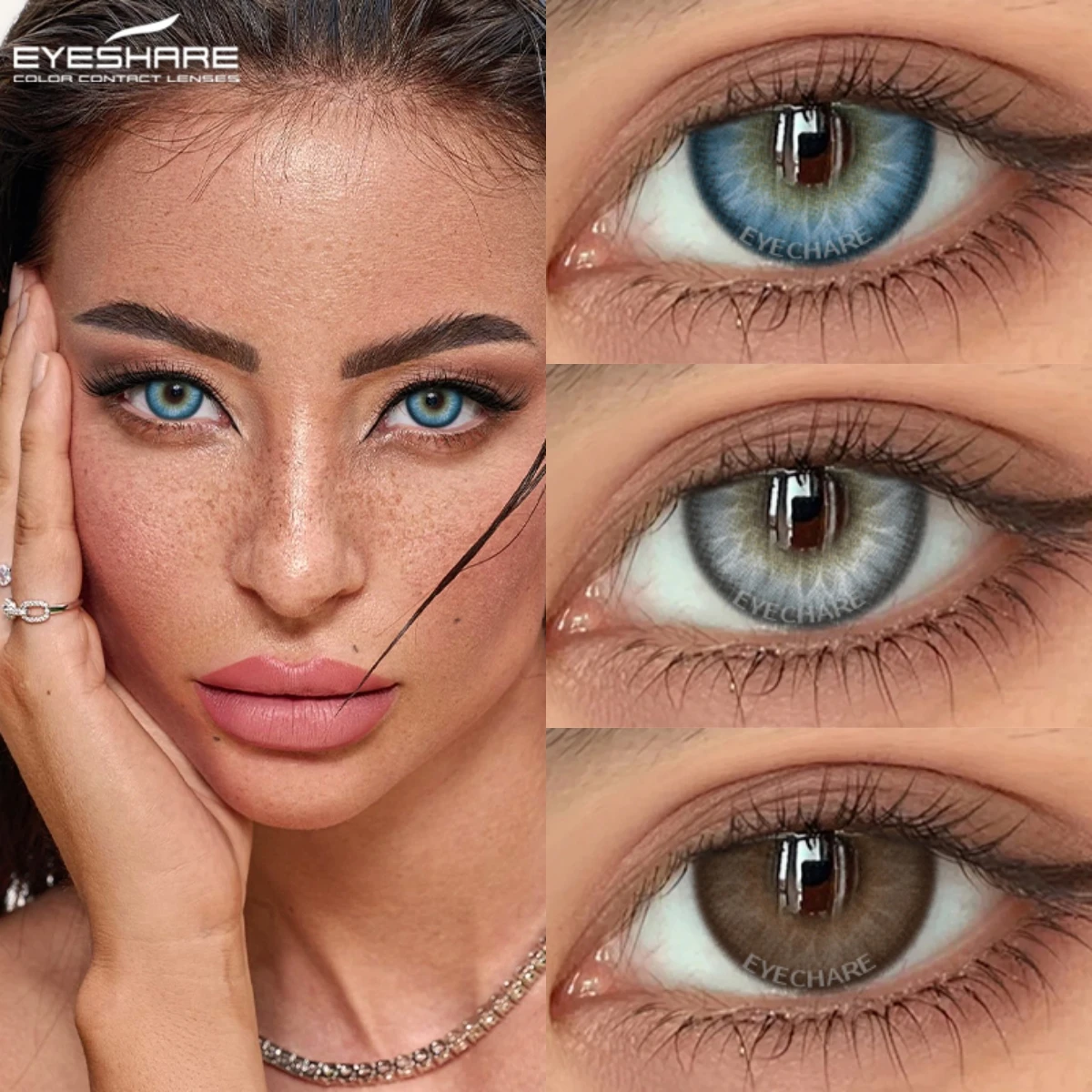 EYESHARE 2 stücke Neue Hohe Qualität Grau Braun Schönheit Schüler Farbige Kontaktlinsen Blau Schönheit Linsen Jahres Grüne Augen Kontakt