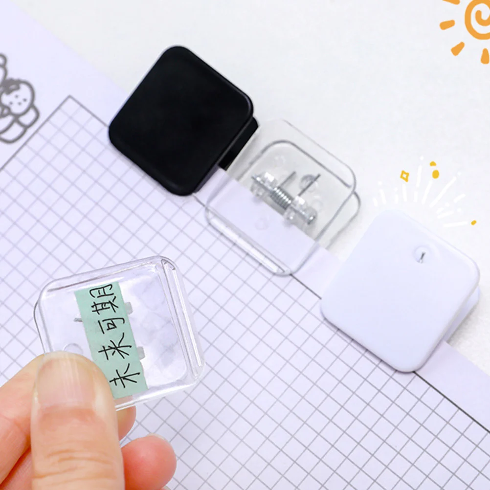 12 Pcs Stationery Clips Square Folder Plastic Paper Fresh-keeping Office Supplies Bag
