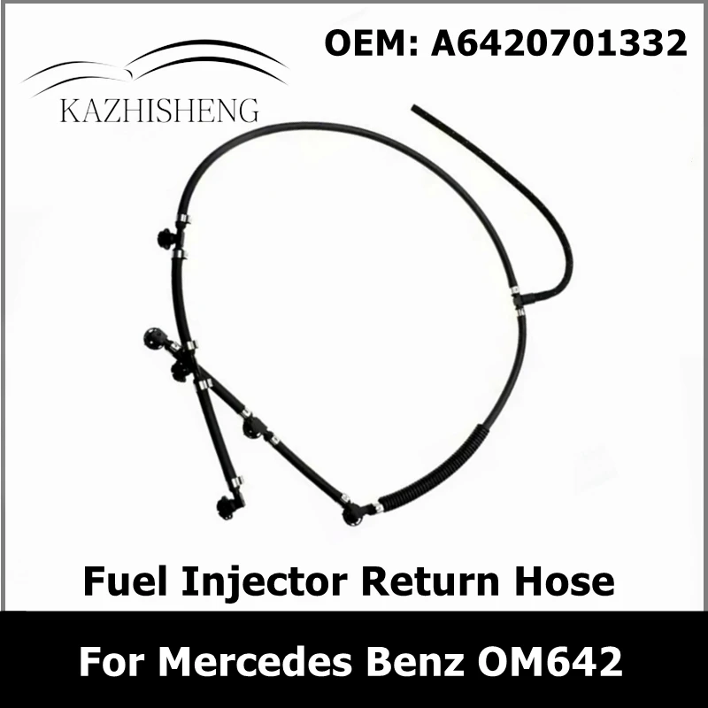 A6420701332 Fuel Injector Return Leak Off Pipe Hose for Mercedes Benz OM642 6420701332