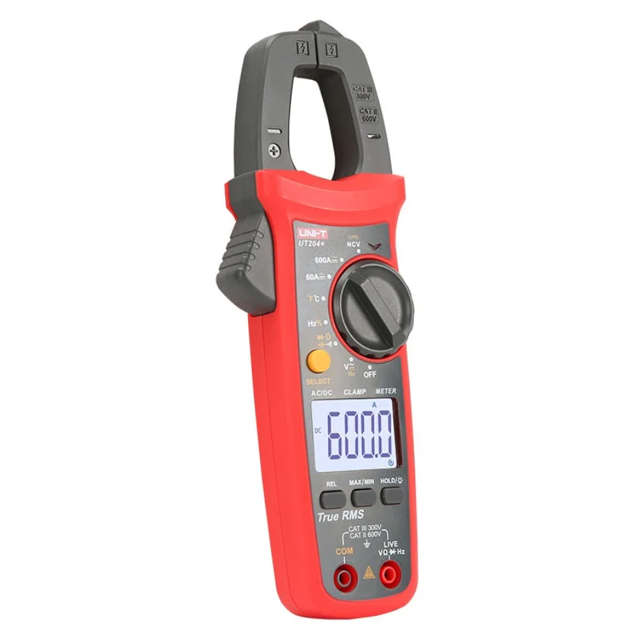 UNI-T UT204+ Digital Clamp Meter True RMS NCV 400A 600A AC DC Current 100% Original Brand New In Stock Volt Amp Ammeter Pliers