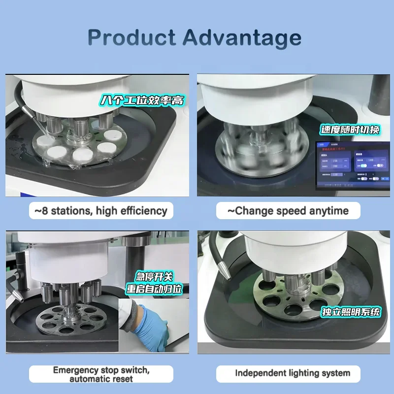 Digital Auto 250mm Double Discs Automatic Metallographic Sample  Grinding and Polishing Machine  ZR-8010  for Metal